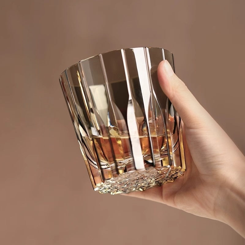 KAGAMI Edo Kiriko Crystal Starburst Whiskey Glass