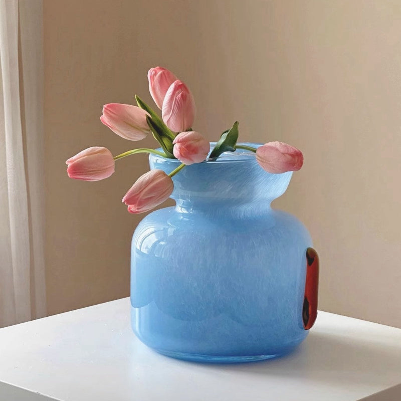 Goglasscup Sunny Blue Glass Vase