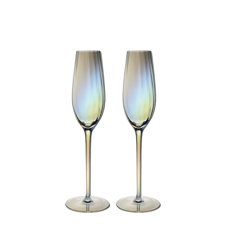 VIANASA'S Dream Pearls Colored Champagne Flutes - Goglasscup