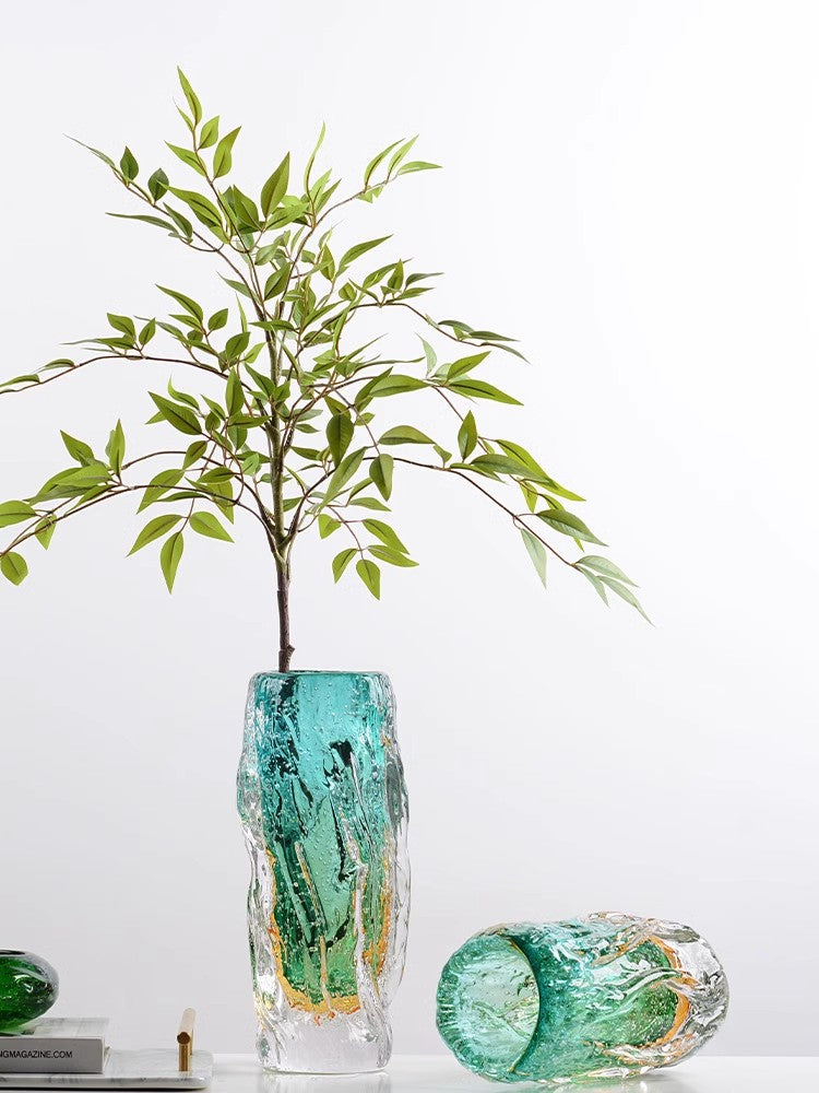 GoGlassCup Lake Blue Glass Vase GoGlassCup