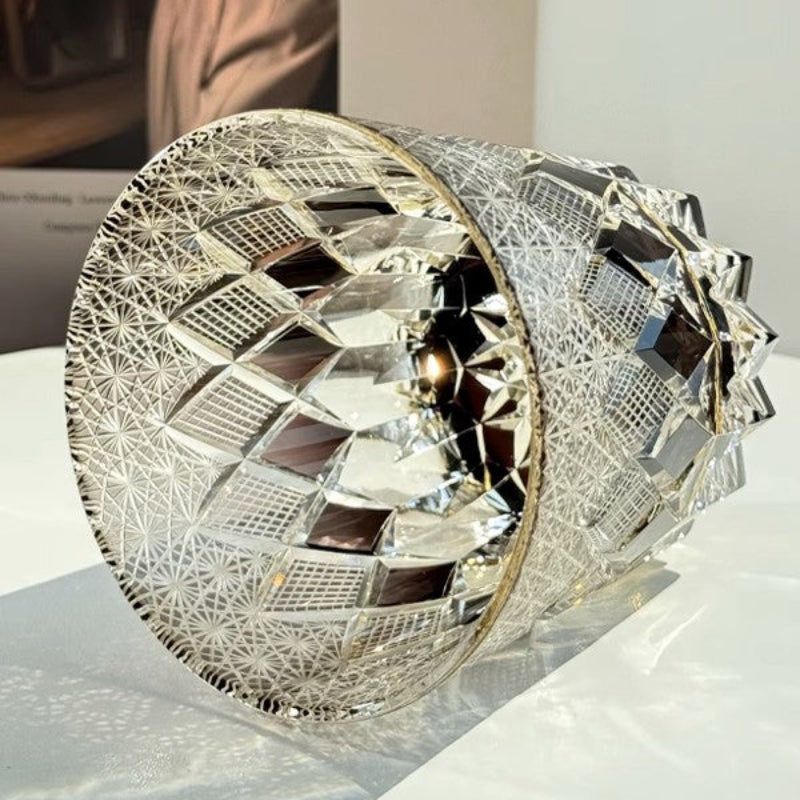 Edo Kiriko Whiskey Glass-Star Shield GoGlassCup