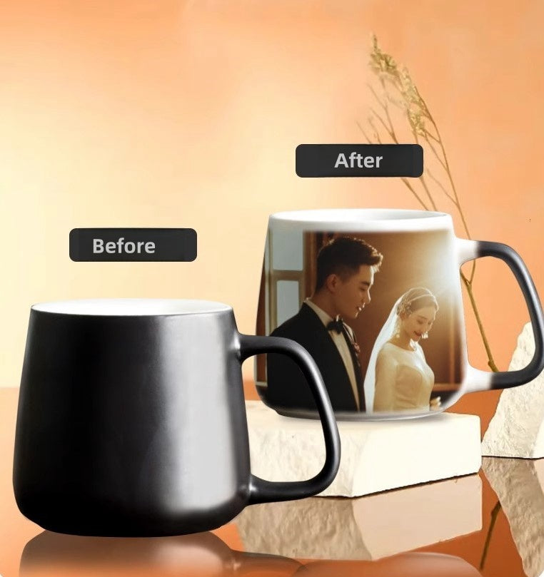 Custom Heat Sensitive Color Changing Mug (with logo or personalized text/photo) GoGlassCup