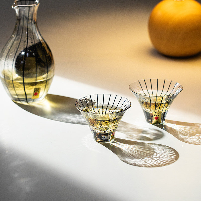 Toyo-Sasaki Kurotama Gold Foil Cold Sake Set