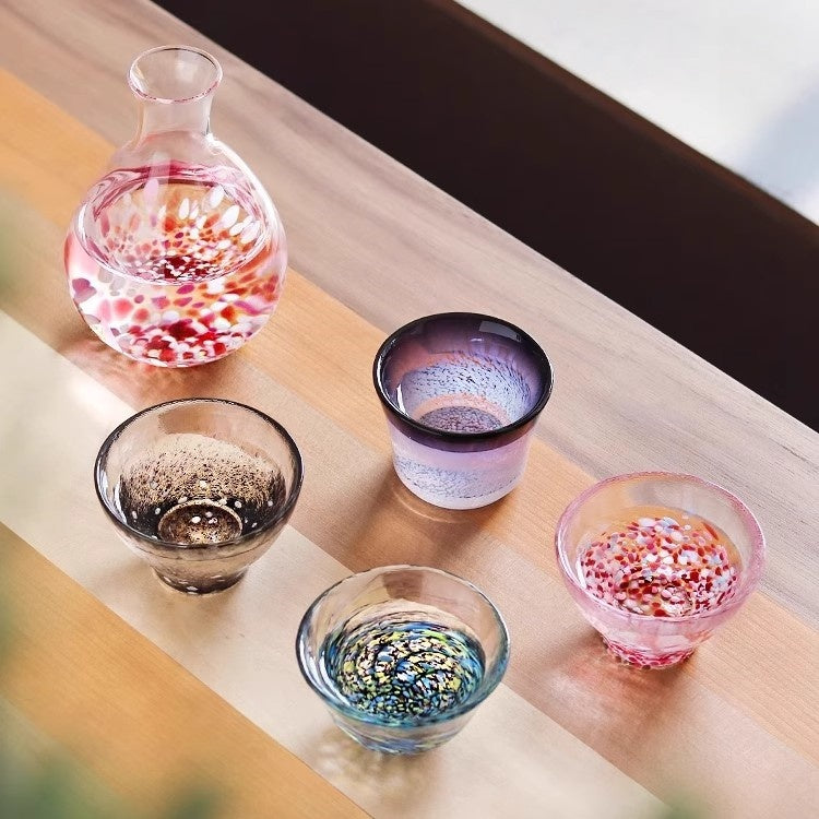 GoGlassCup Handmade Crystal Sake Cup Gift Box Set Goglasscup