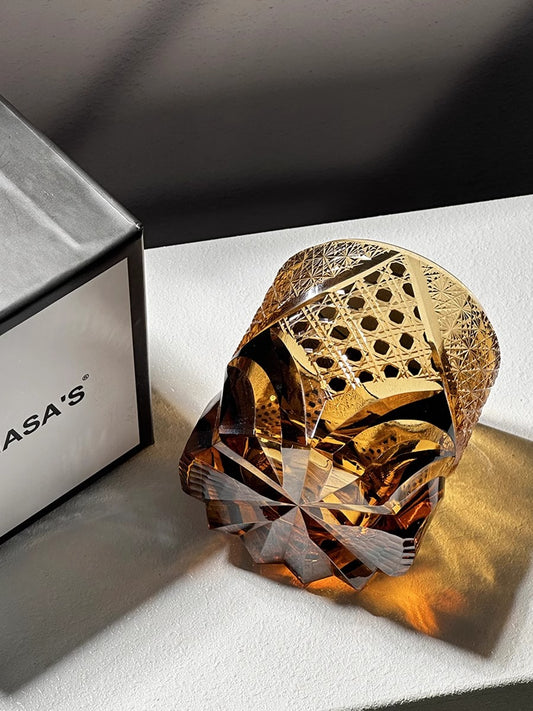 VIANASA'S Black Samurai Edo Kiriko Glass - Goglasscup