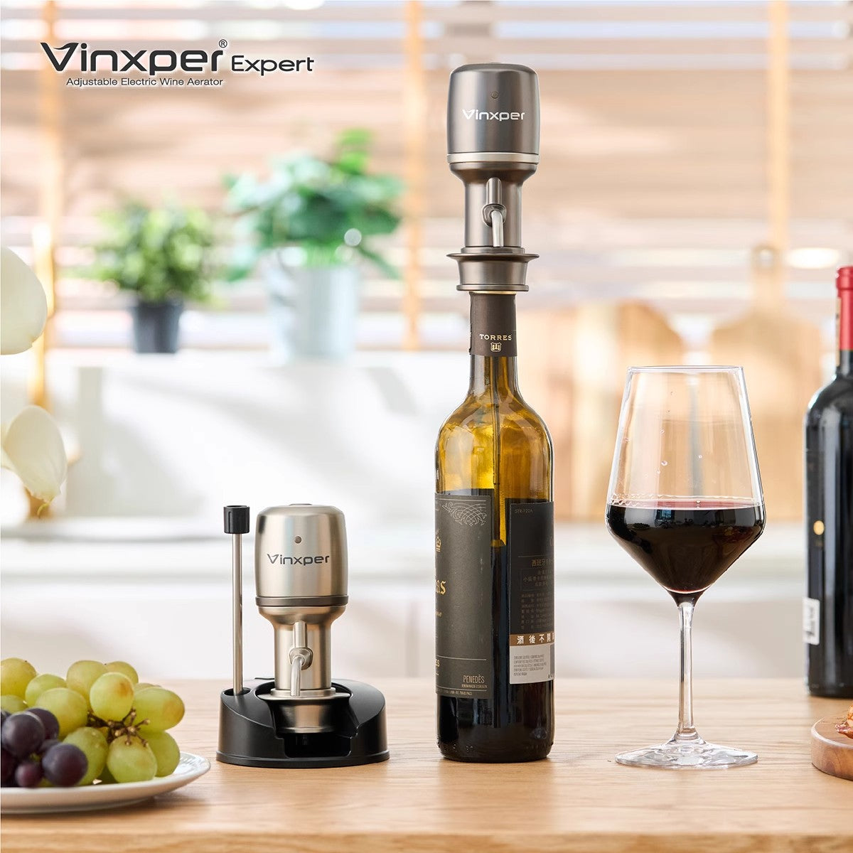 Vinxper VX8 4th Gen Precision Adjustable Electric Wine Aerator