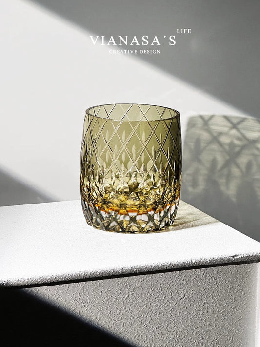 VIANASA'S Rain of Swords Crystal Whiskey Glass GoGlassCup