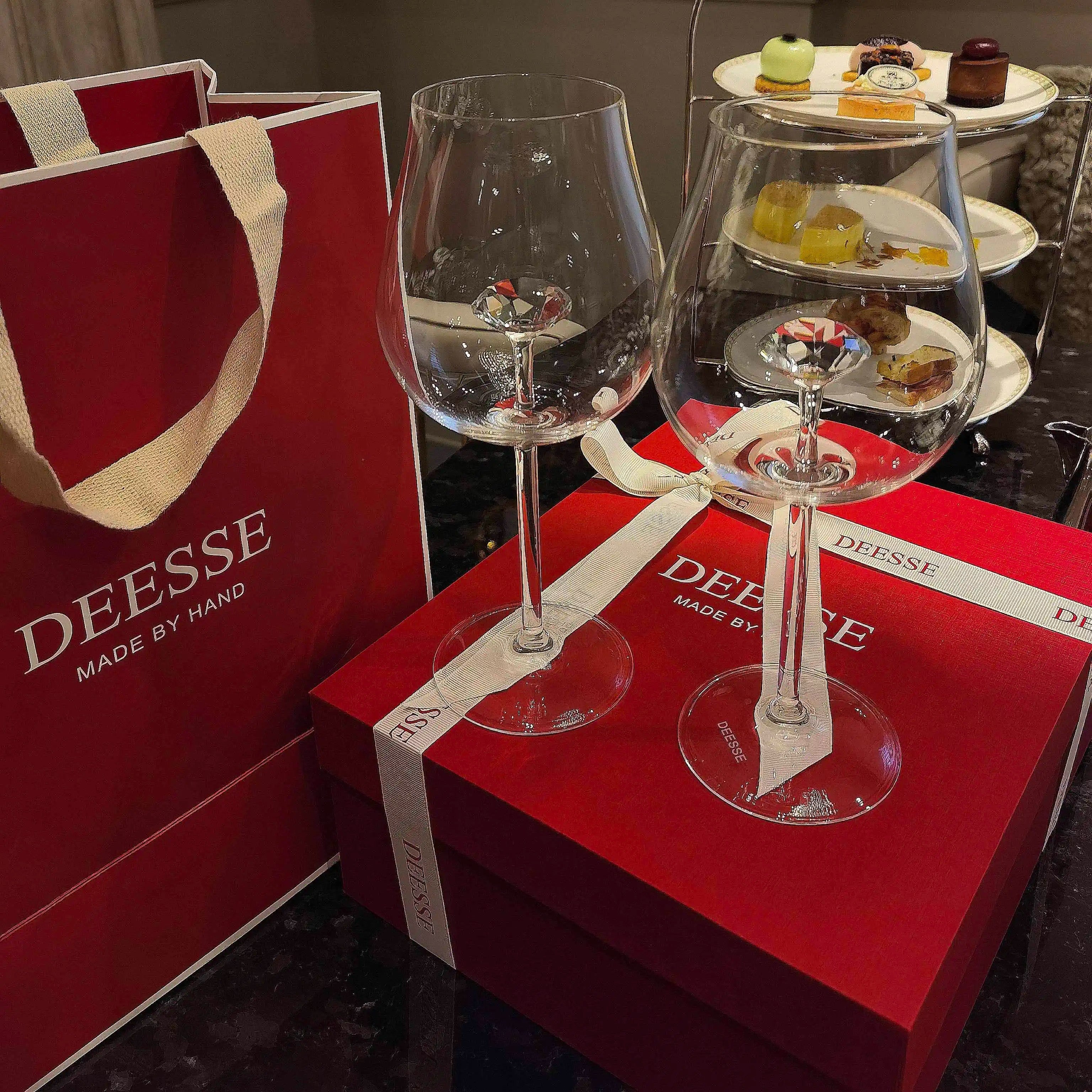 Diamond Champagne Flute Set of 2 Goglasscup