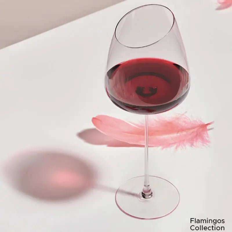 Flamingo Red Wine Glasses Lead-Free Crystal Goblet
