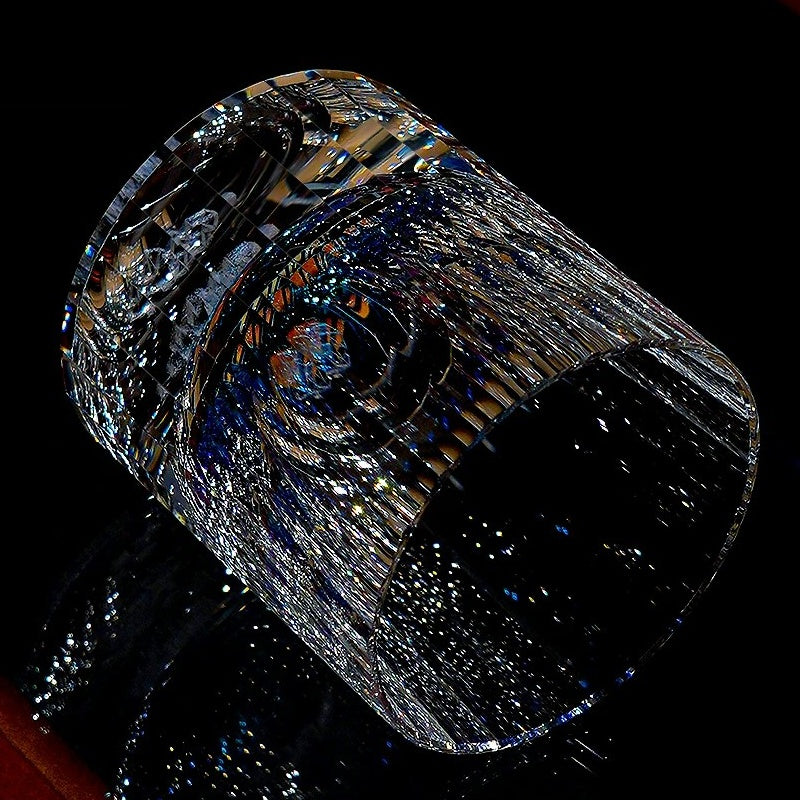 Iridescent K9 Crystal Whiskey Glass – 12 Zodiac Signs