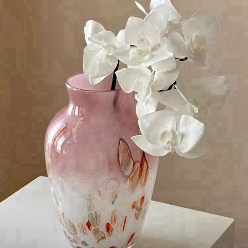 GoGlassCup Yanran Vase Medieval Style Glass Living Room Decoration GoGlassCup