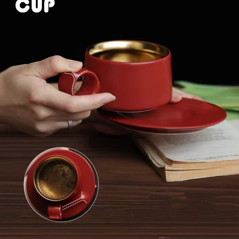 Iris & Magnolia Couple Mugs - Ceramic Coffee Cups, Wedding Gift Set with Gift Box