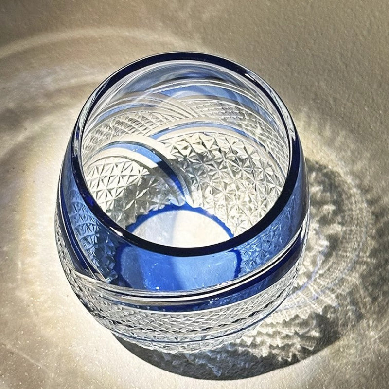 VIANASA'S Shimmering Full Moon Edo Kiriko Whiskey Glass Goglasscup