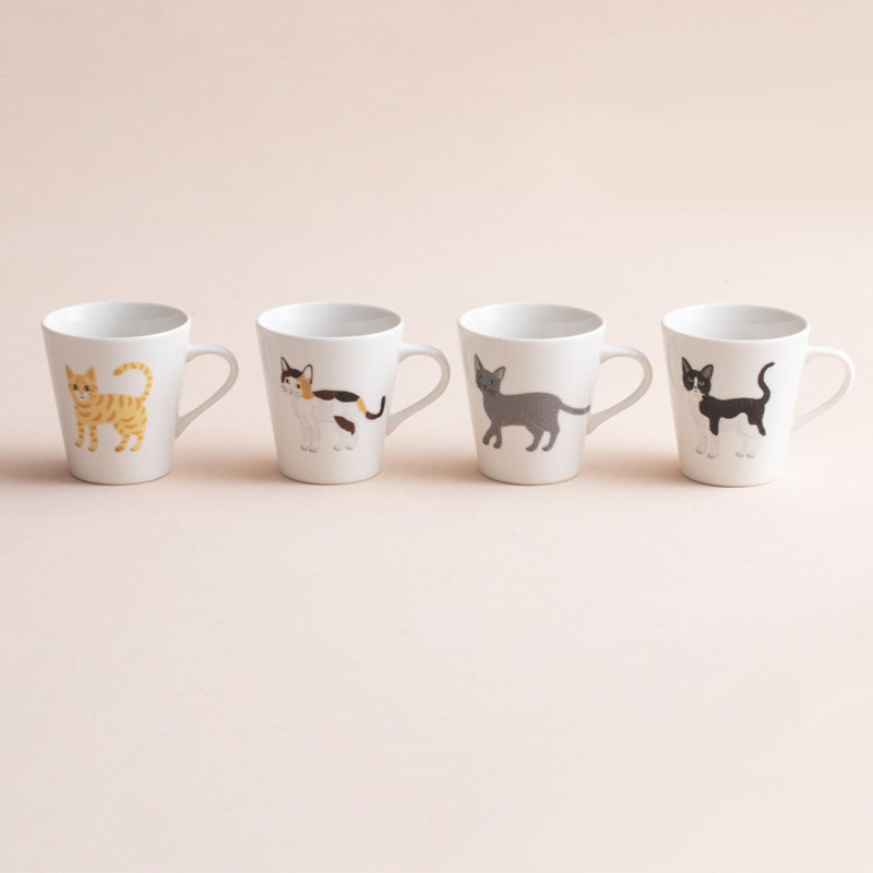 Hatsuichi Mino Ware Handcrafted Ceramic Adorable Cat Coffee Cup