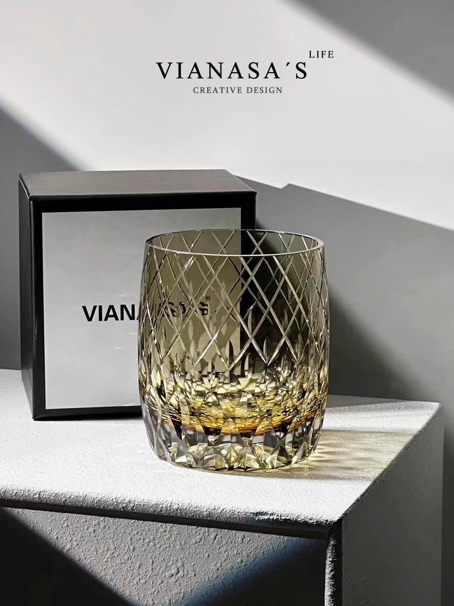 VIANASA'S Rain of Swords Crystal Whiskey Glass GoGlassCup