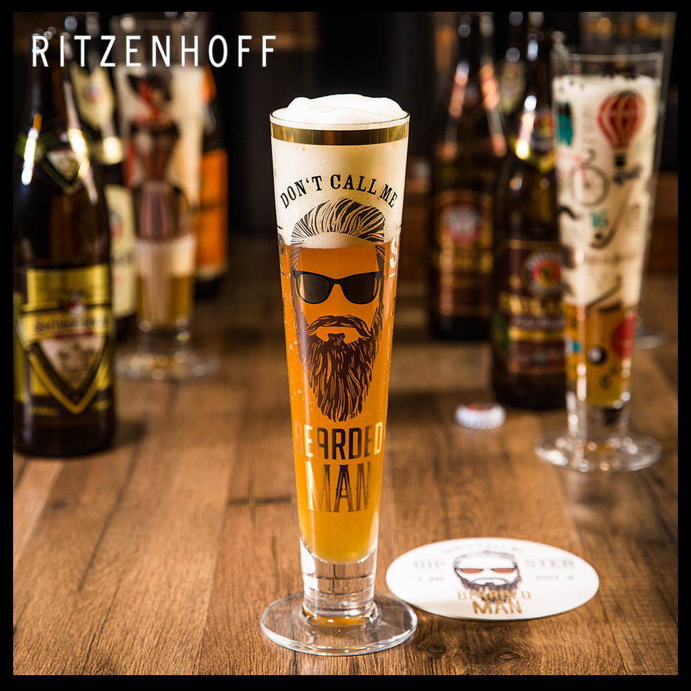 RITZENHOFF Black Label Pilsner Crystal Beer Mug
