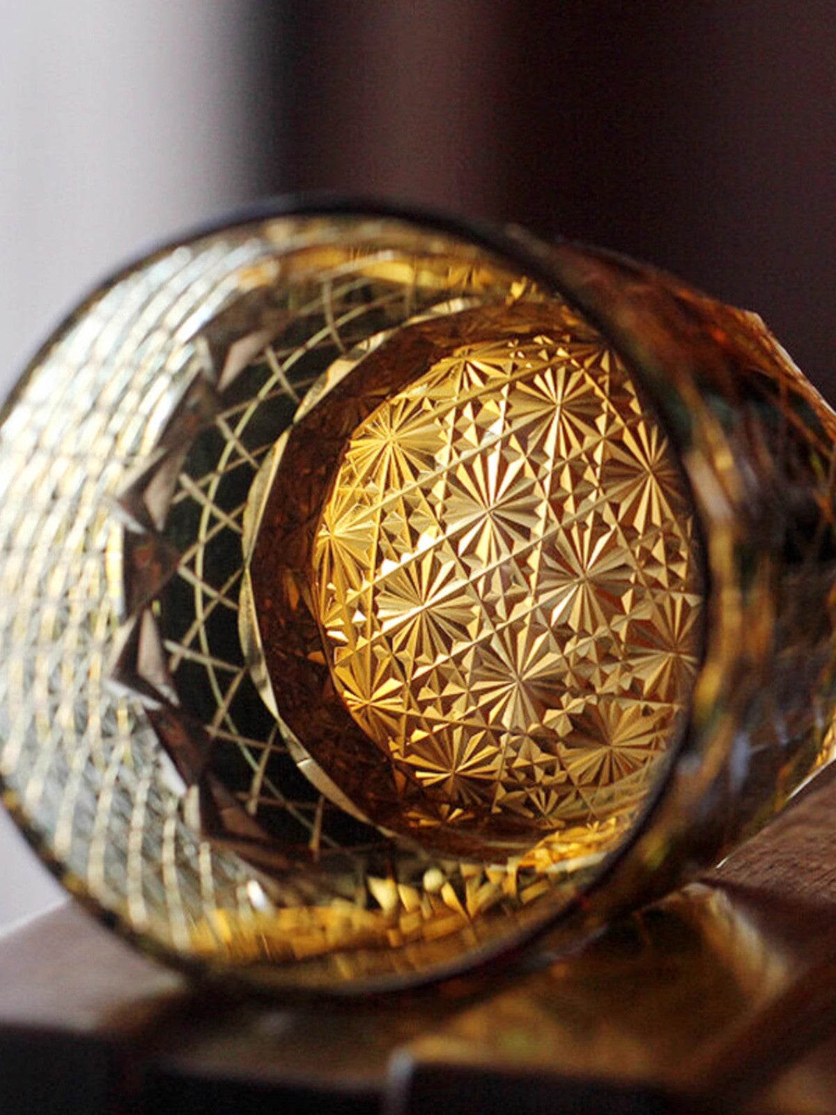 Edo Kiriko Handcrafted Hexagonal Exquisite Whiskey Glass - Red GoGlassCup