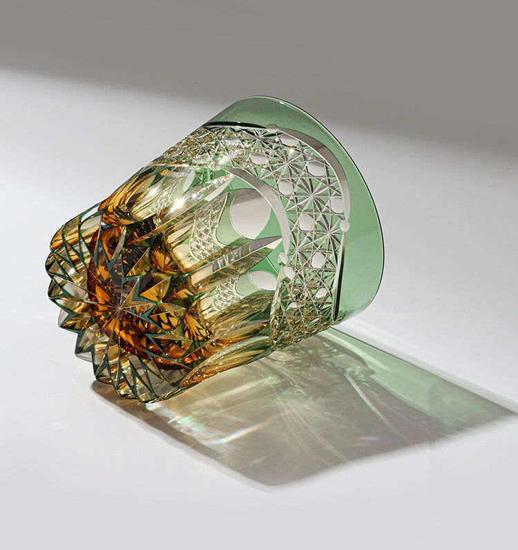 KAGAMI Edo Kiriko Morning Light Whiskey Glass - Goglasscup