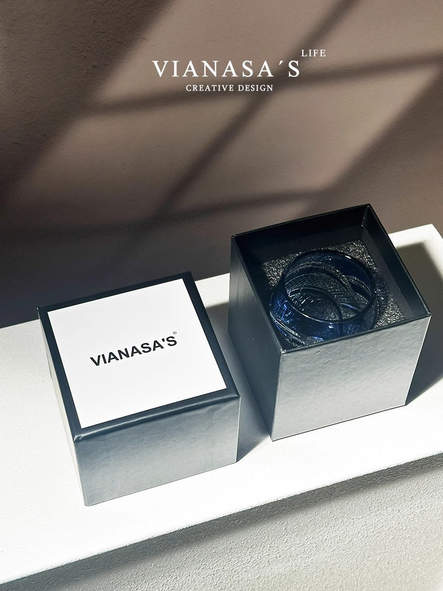 VIANASA'S Shimmering Full Moon Edo Kiriko Whiskey Glass Goglasscup