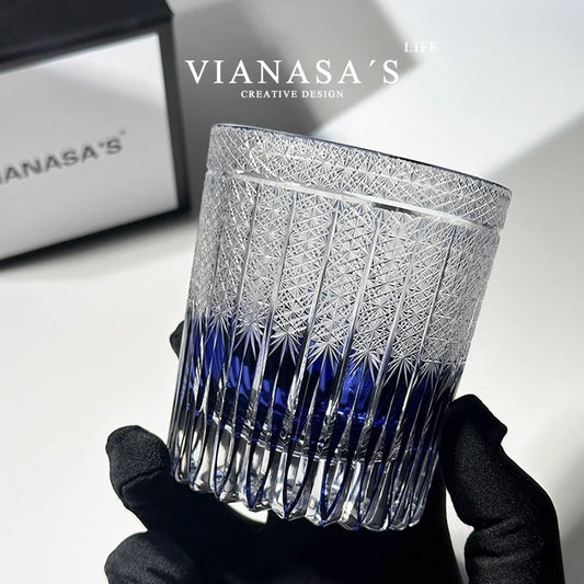 VIANASAS Purple Cloud Edo Kiriko Whiskey Glass - Goglasscup