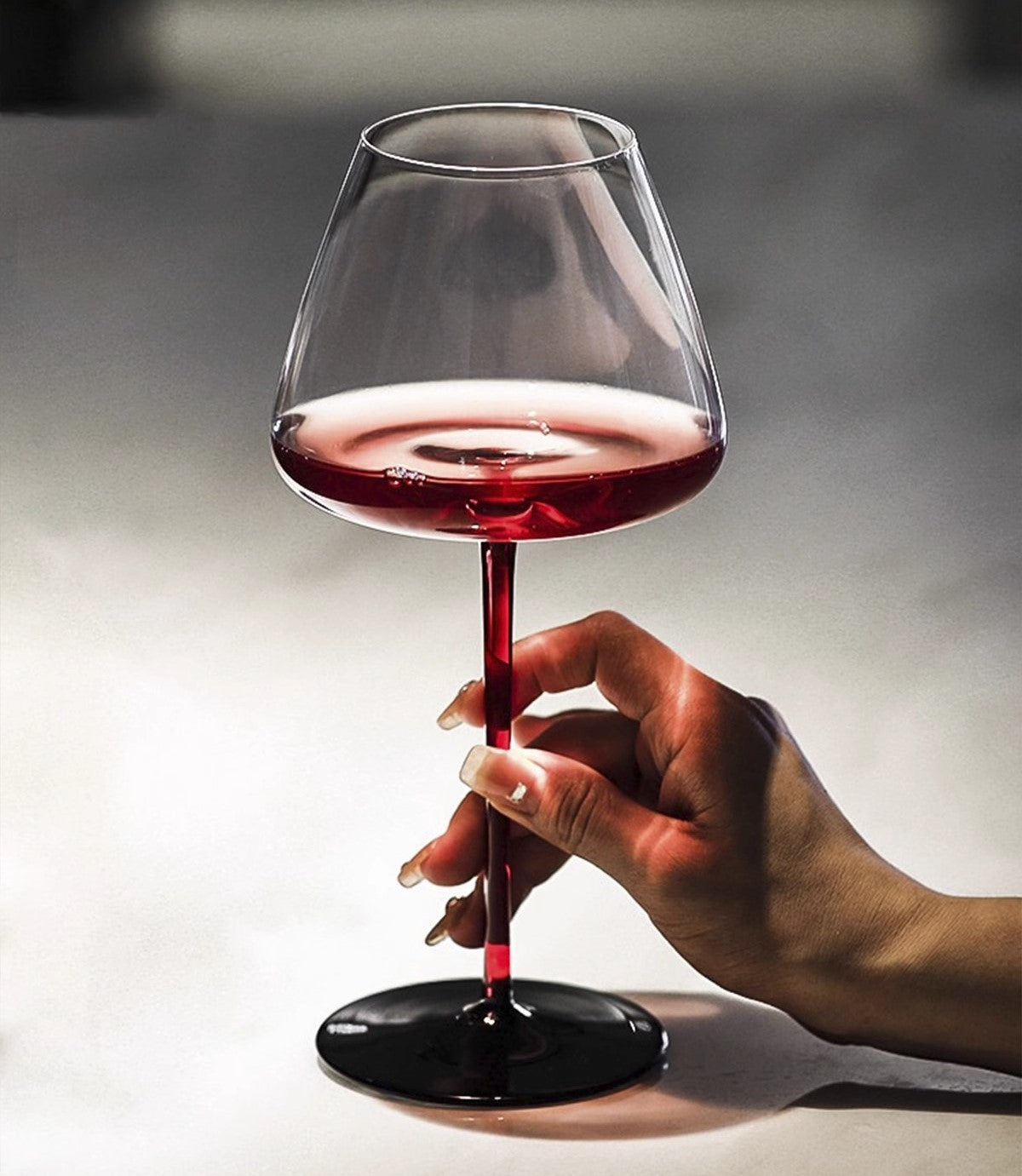 Black Burgundy Wine Glasses