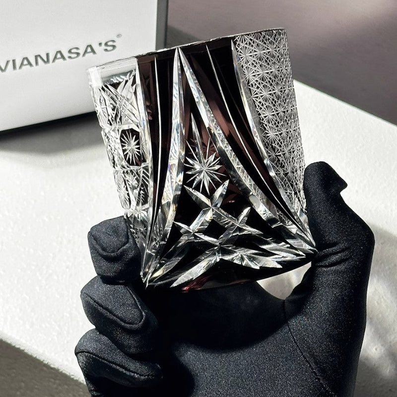 VIANASA'S Dark Collection Edo Kiriko Whiskey Glass - Goglasscup