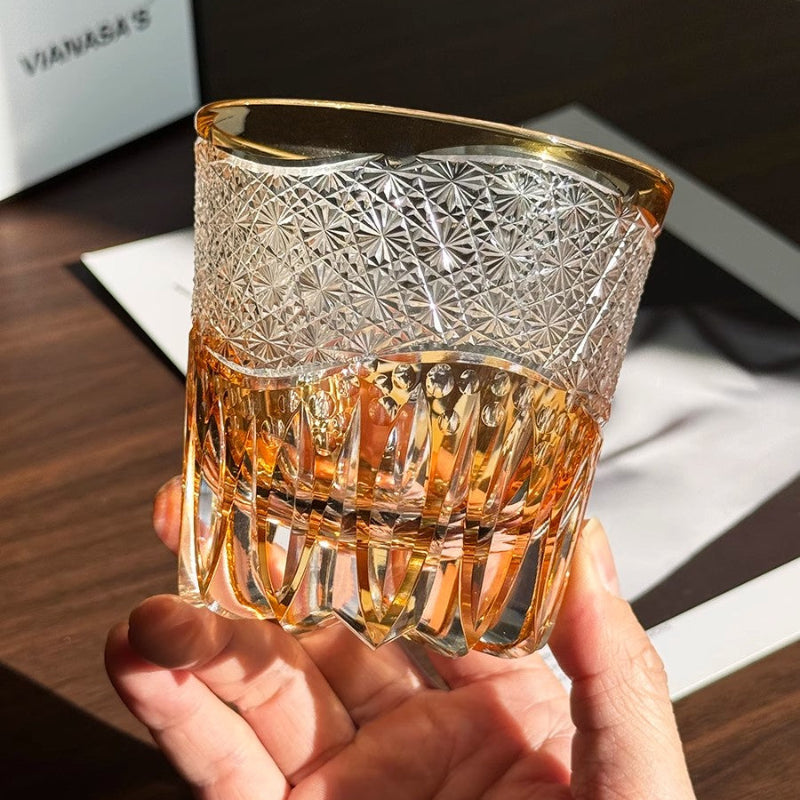 Edo Kiriko Handcrafted Splendor Whiskey Glass Goglasscup