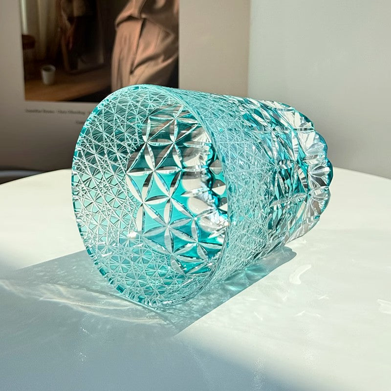 CALLURE Green Glass Dream Edo Kiriko Whiskey Glass - Goglasscup