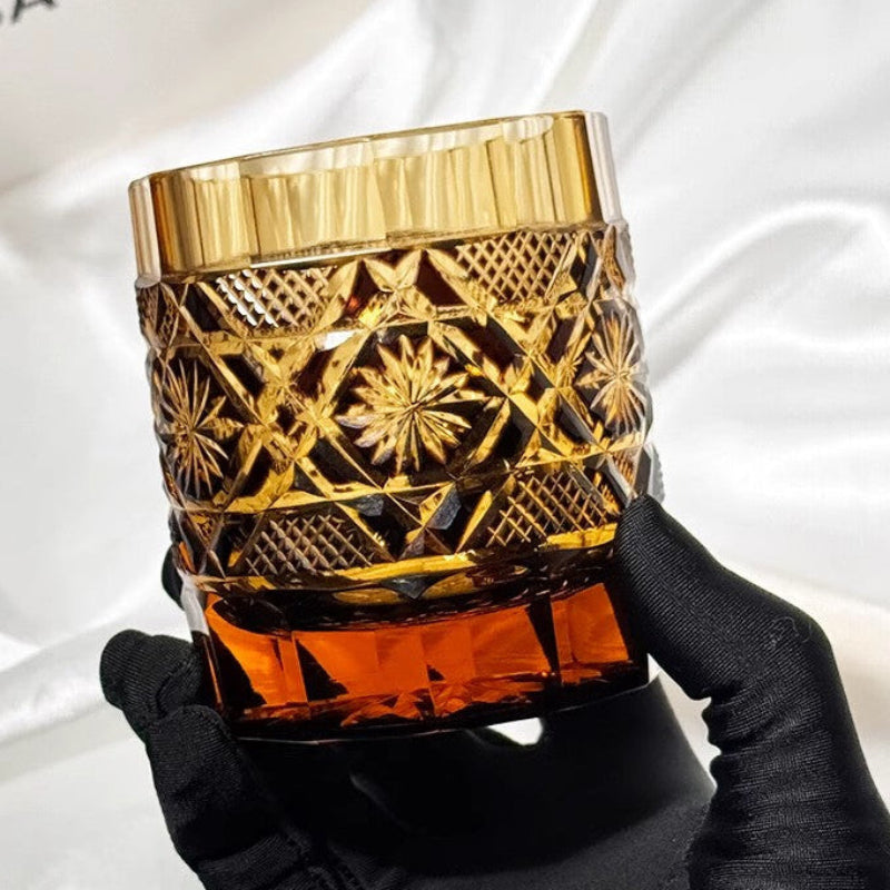 VIANASA'S Bandit Stone Edo Kiriko Whiskey Glass - Goglasscup