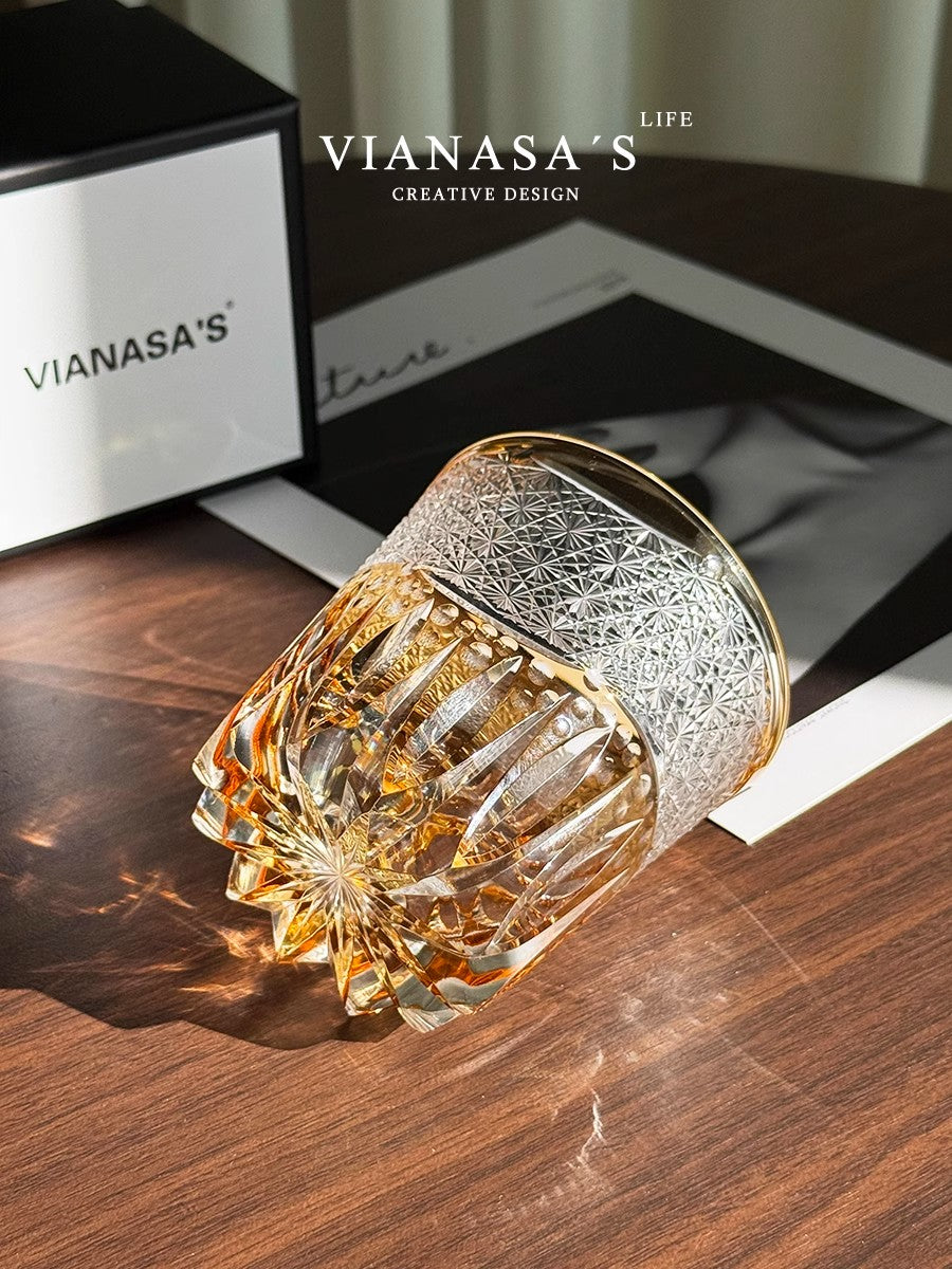 Edo Kiriko Handcrafted Splendor Whiskey Glass Goglasscup