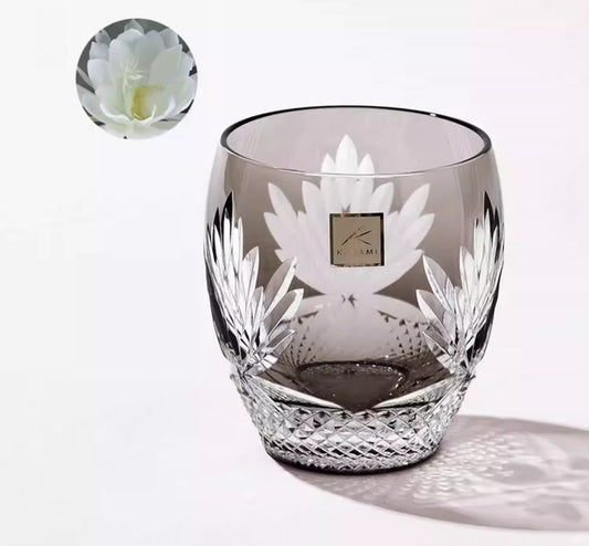 KAGAMI Edo Kiriko Crystal Whiskey Glass - Moon Beauty GoGlassCup