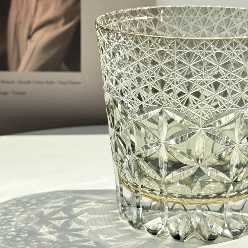 CALLURE Green Glass Dream Edo Kiriko Whiskey Glass - Goglasscup