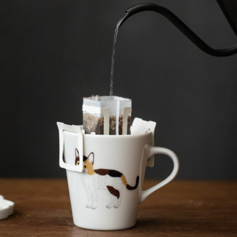 Hatsuichi Mino Ware Handcrafted Ceramic Adorable Cat Coffee Cup