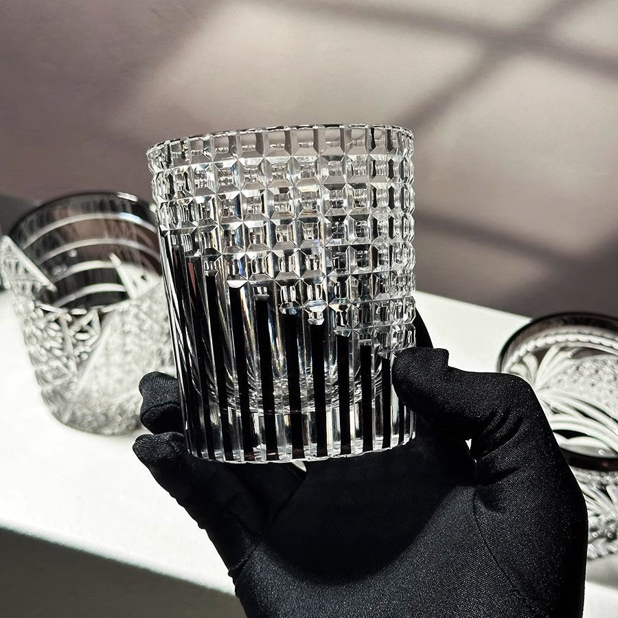 Black Strings Edo Kiriko Whiskey Glass