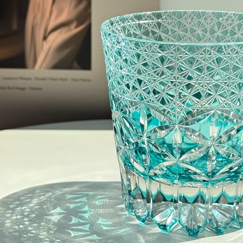 CALLURE Green Glass Dream Edo Kiriko Whiskey Glass - Goglasscup