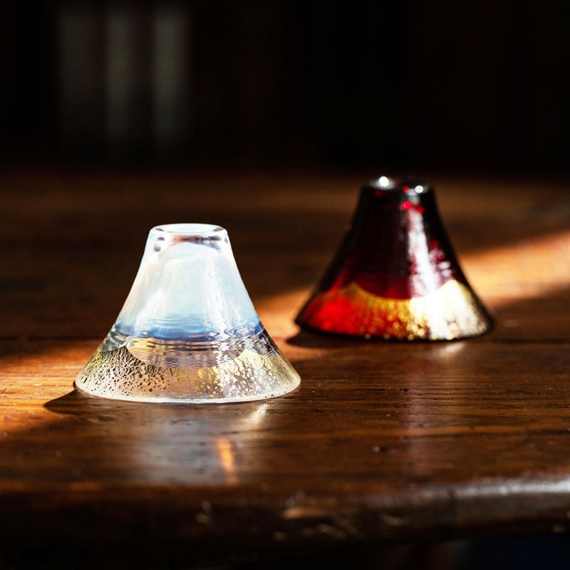 Toyo Sasaki Handcrafted Shinku & Yuki Fuji Sake Glass Set