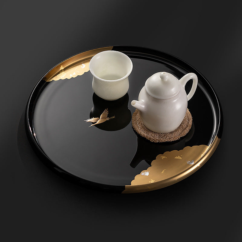 Yamanaka Shikki Circular Cranes Resin Tray