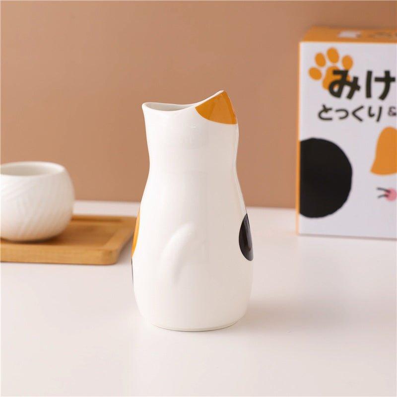 Japanese Ceramic Kitten Sake Sets