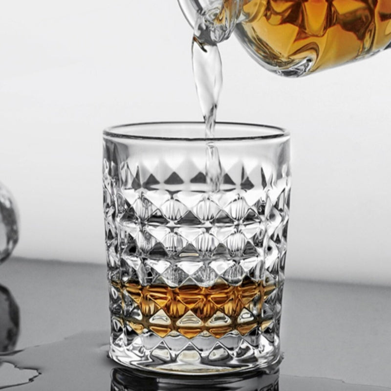 BOHEMIA DIAMOND Crystal Whisky Decanter Set