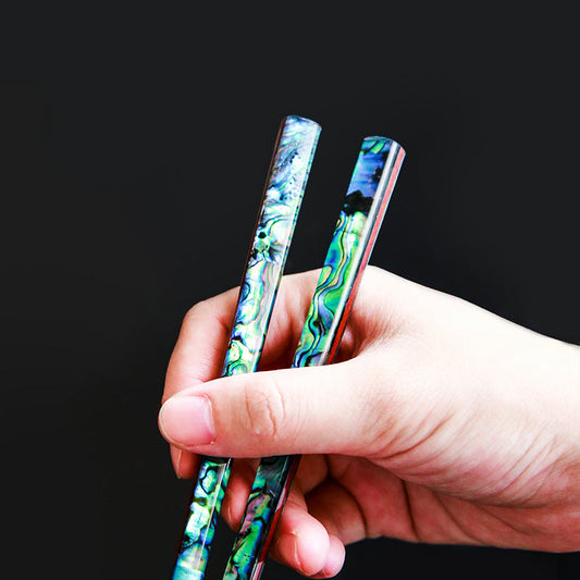 ISSOU Japanese Handcrafted Mother of Pearl Chopsticks Set Goglasscup