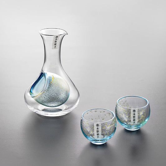 Misuno Handcrafted Gold Foil Starlight Sake Set