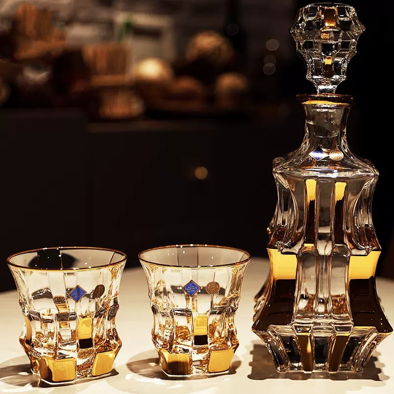 Bohemia Royal Crystal Whisky Decanter Set