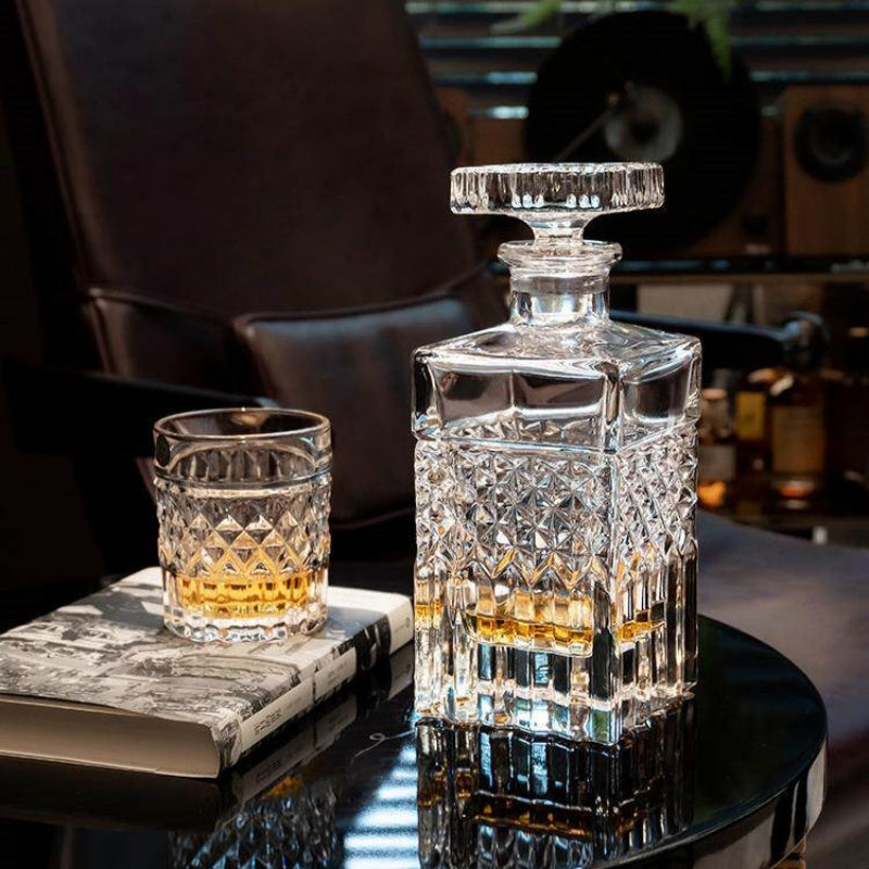 BOHEMIA HARRY Crystal Whisky Decanter Set