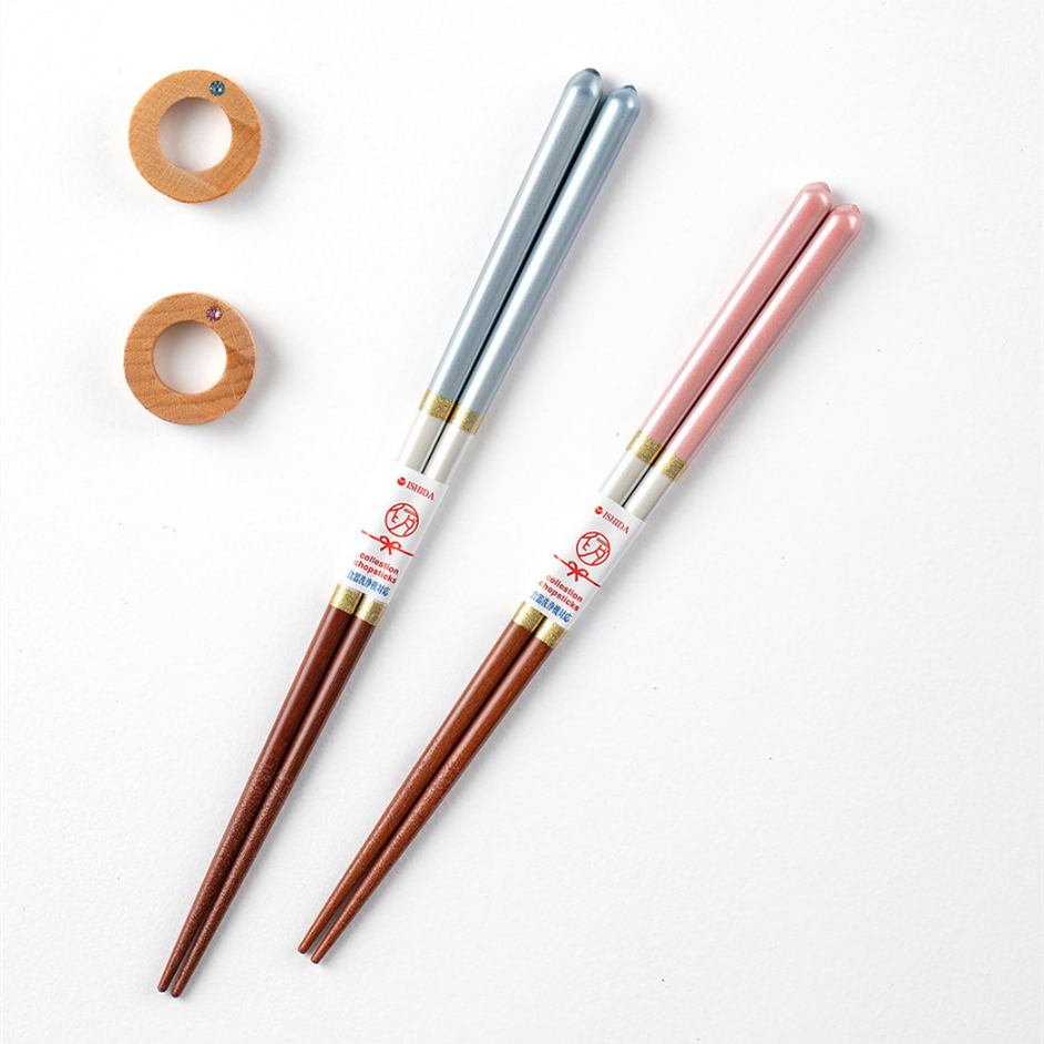 ISHIDA Japanese Wedding Gift Set Handcrafted Chopsticks GoGlassCup