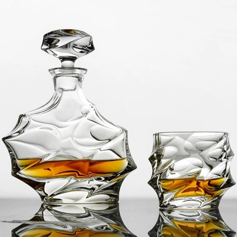 BOHEMIA CALYPSO Crystal Whisky Decanter Set