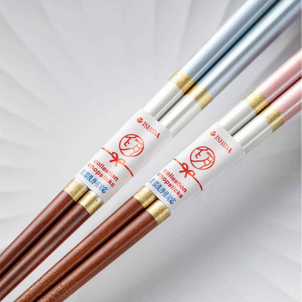 ISHIDA Japanese Wedding Gift Set Handcrafted Chopsticks GoGlassCup