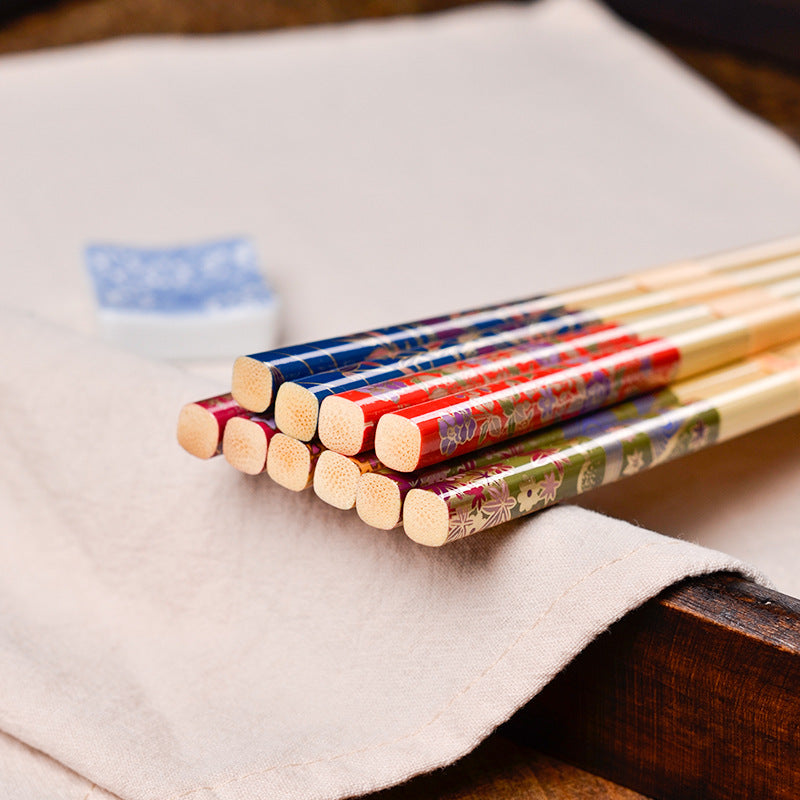 GoGlassCup Mutli-Themed Japanese Bamboo Chopsticks Sets Goglasscup