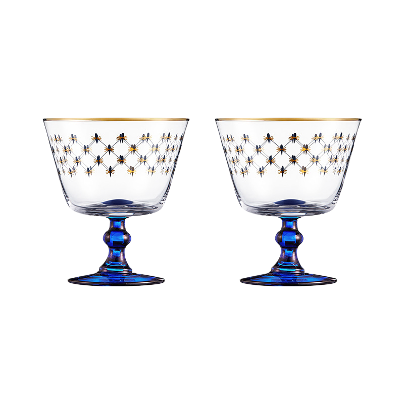LOMONOSOV Cobalt Blue Mesh Juice Tumbler Pair