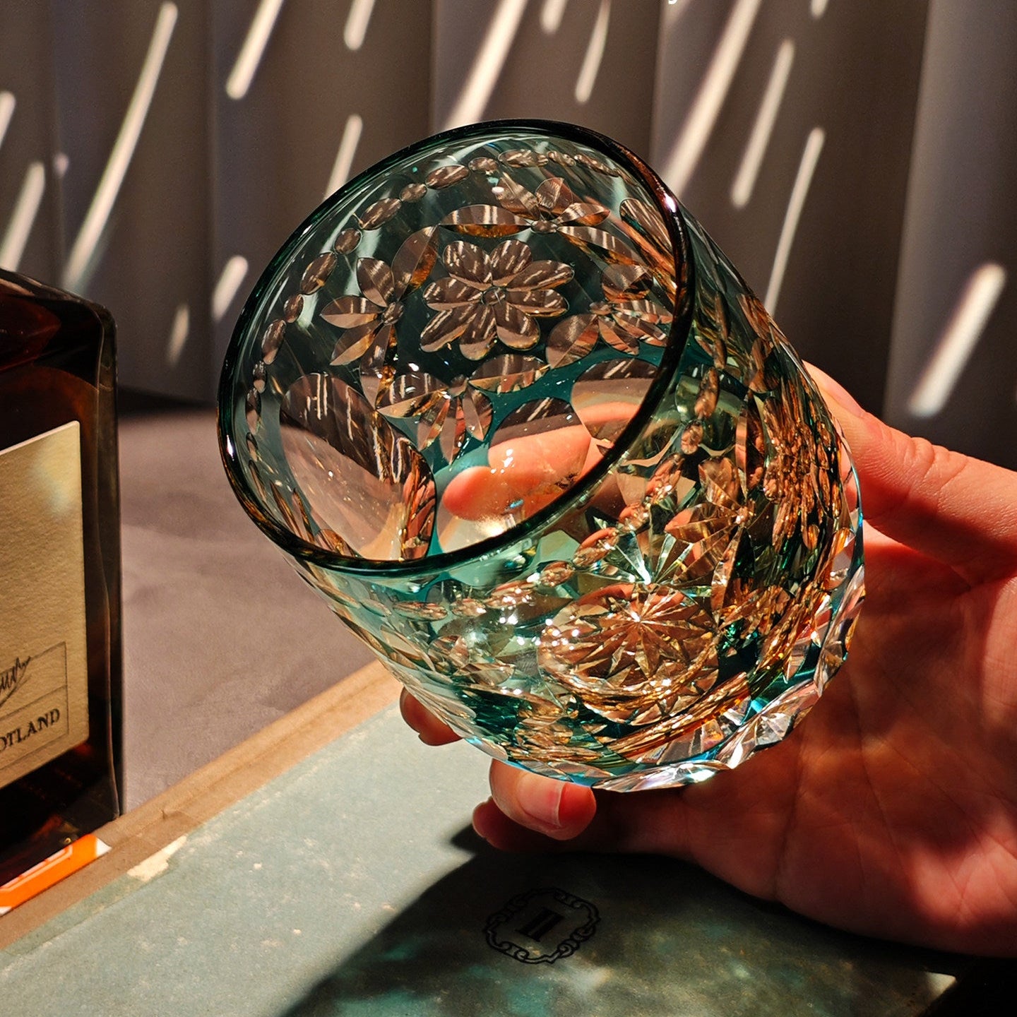Edo Kiriko Crystal Whisky Glasses – Hand-Cut Flower Ball Design