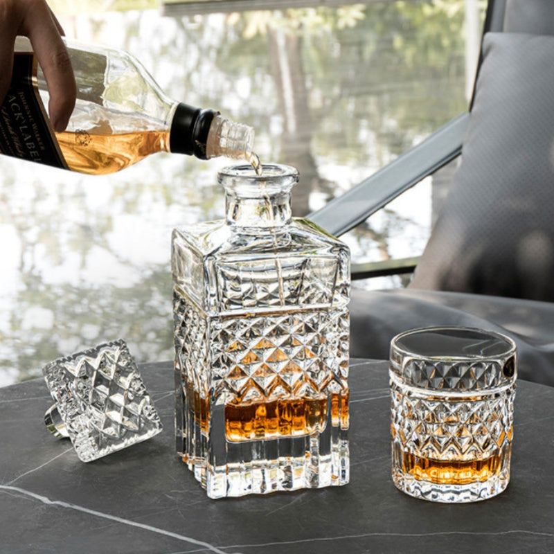BOHEMIA HARRY Crystal Whisky Decanter Set
